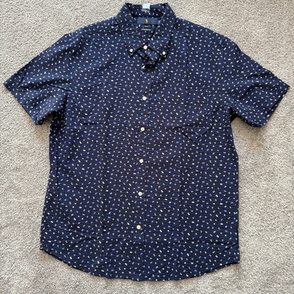 Polo Ralph Lauren Other - Polo Ralph Lauren Mens XL Slim Fit RL Untucked SEERSUCKER Flag Pony Shirt Blue